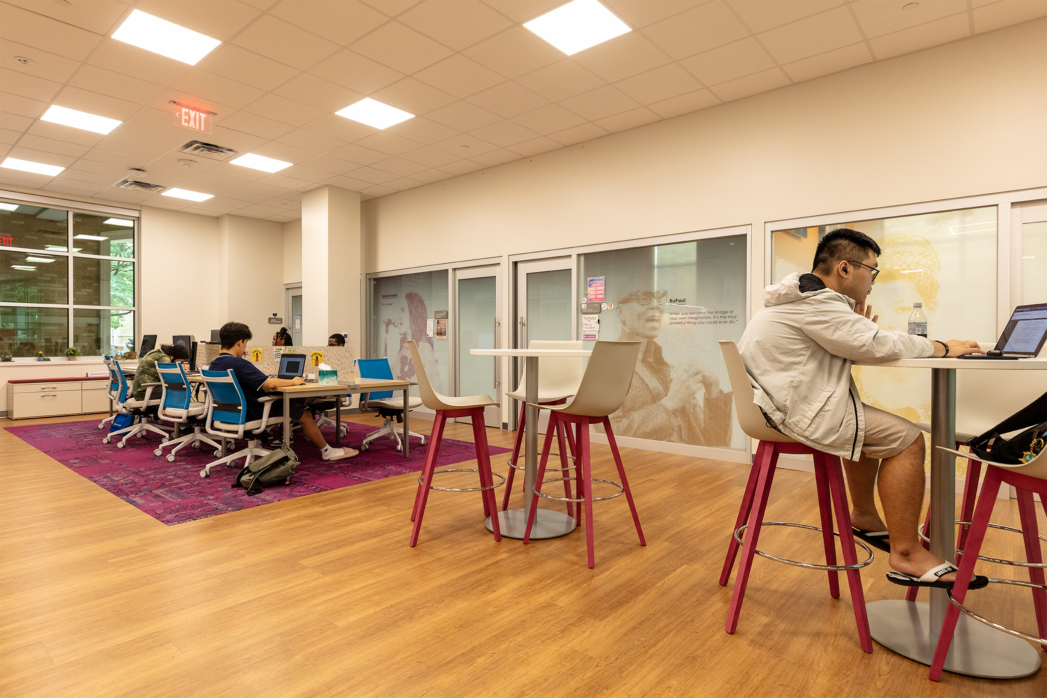 students in the intercultural center