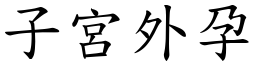 子宮外孕 (楷體矢量字庫)