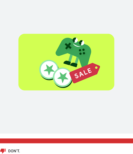 Promotional call-outs or promotional branding