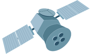 About navigation graphic - an illustration of a satellite.