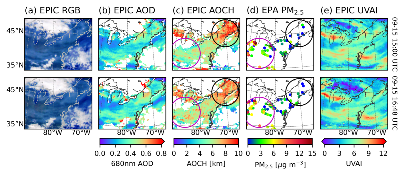 EPIC AOCH and its application on surface PM<sub>2.5</sub> concentration.