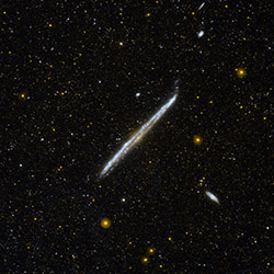 Galaxy's Pencil-Thin Profile