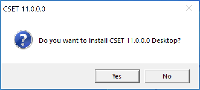 Install dialog