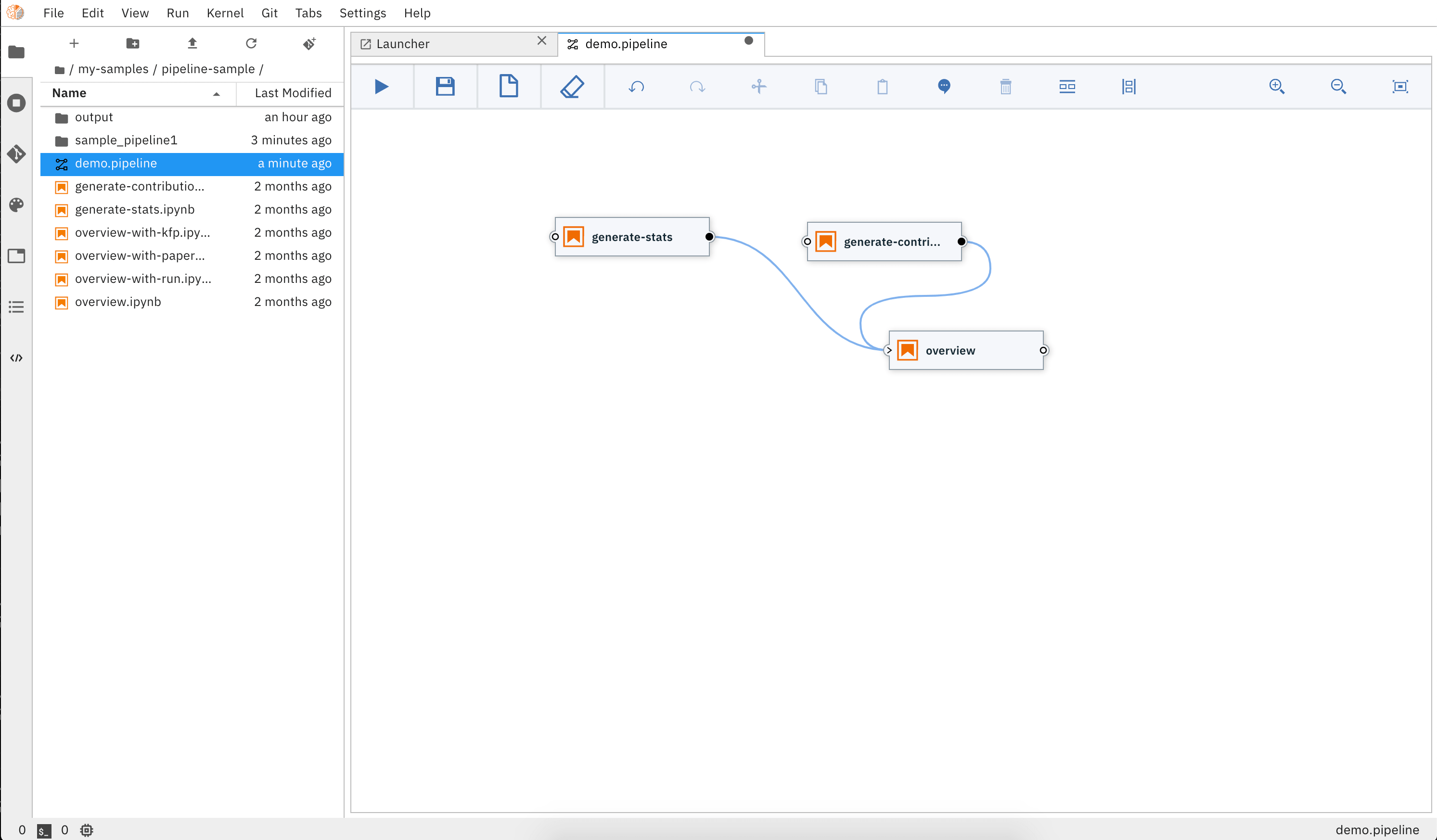 Notebook Pipeline Editor