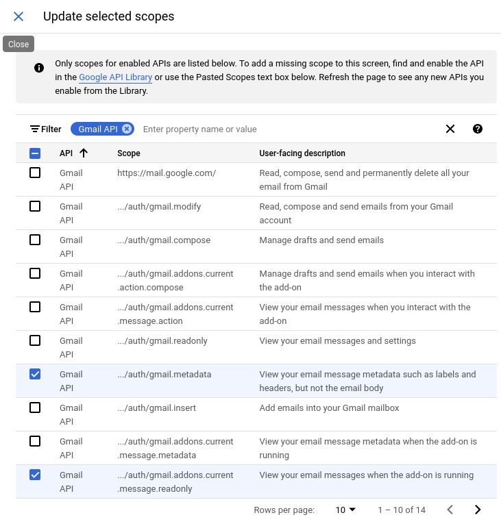 Consent Screen