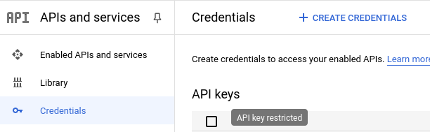 Create credentials