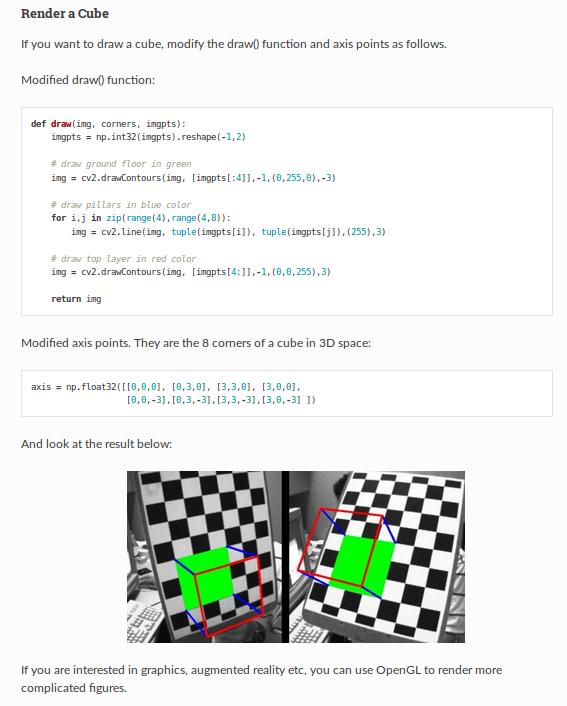 3D Reconstruction Examples in OpenCV