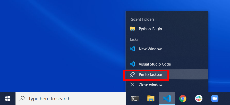 How to pin an app to the taskbar in Windows