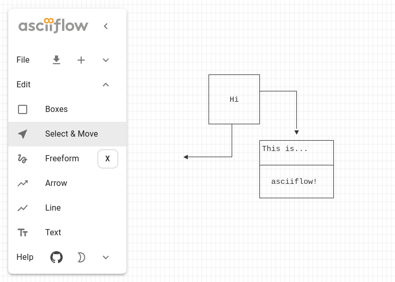 ASCIIFlow screenshot