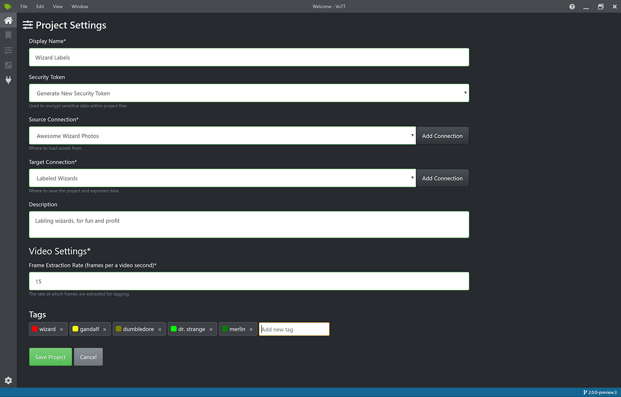 New Project alt text