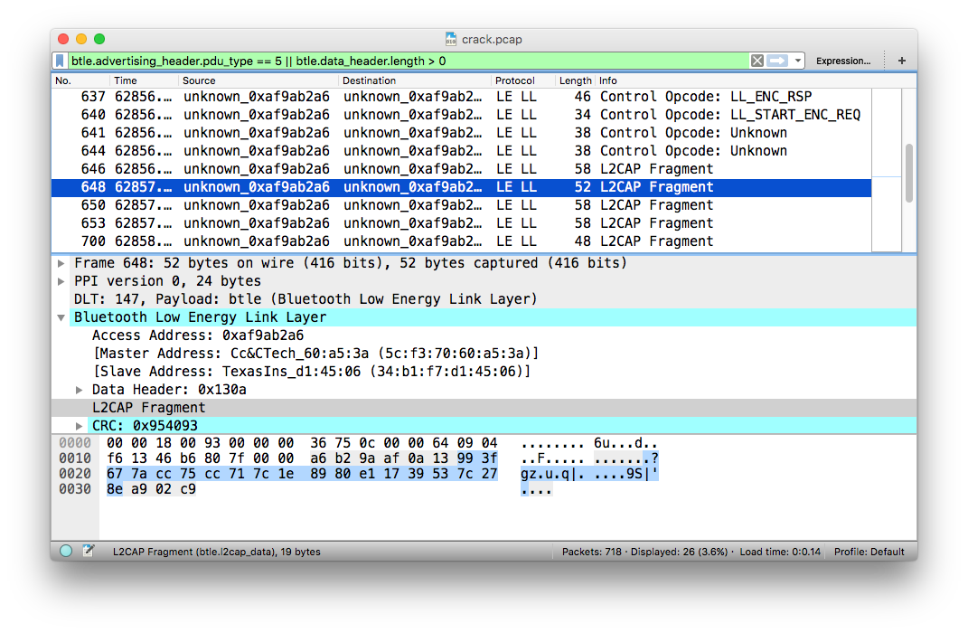 Encrypted data in Wireshark