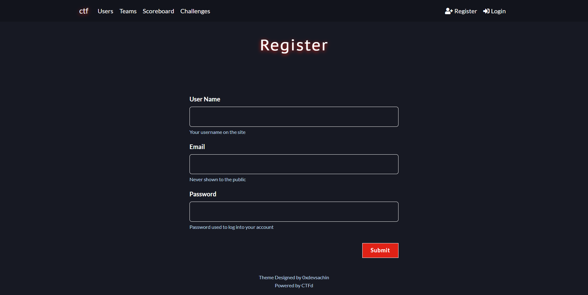 Register Page