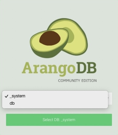 Select the active database in ArangoDB