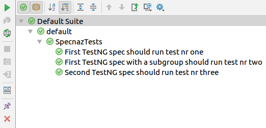 TestNG IDE report