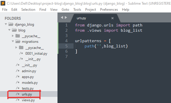 Cambiando en views y urls