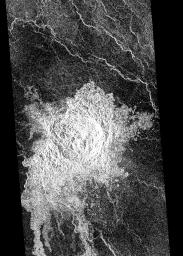 In September 1990, Magellan imaged this impact crater that is representative of Venusian craters that are of the proper diameter (about 15 kilometers) to be 'transitional' in their morphology between 'complex' and irregular' craters.
