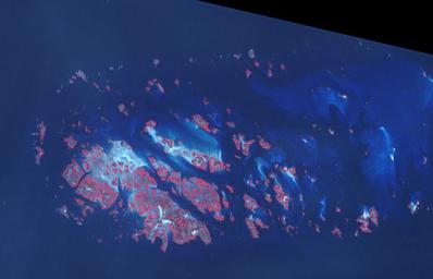 NASA's Terra spacecraft shows Chausey, a group of small islands and islets off the coast of Normandy and part of the French Channel Islands.