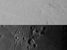 NASA's New Horizons views the informally named Sputnik Planum on Pluto (top) and the informally named Vulcan Planum on Charon (bottom).