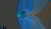 This animation illustrates how the magnetic field surrounding Jupiter's moon Ganymede interacts with and disrupts the magnetic field surrounding Jupiter.