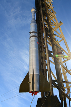 ABFT on the launcher at White Sands Missile Range