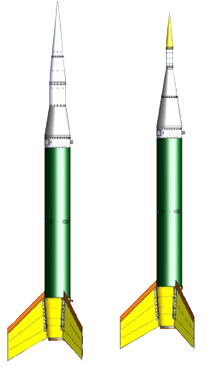 Drawing of a Terrier-Black Brant sounding rocket