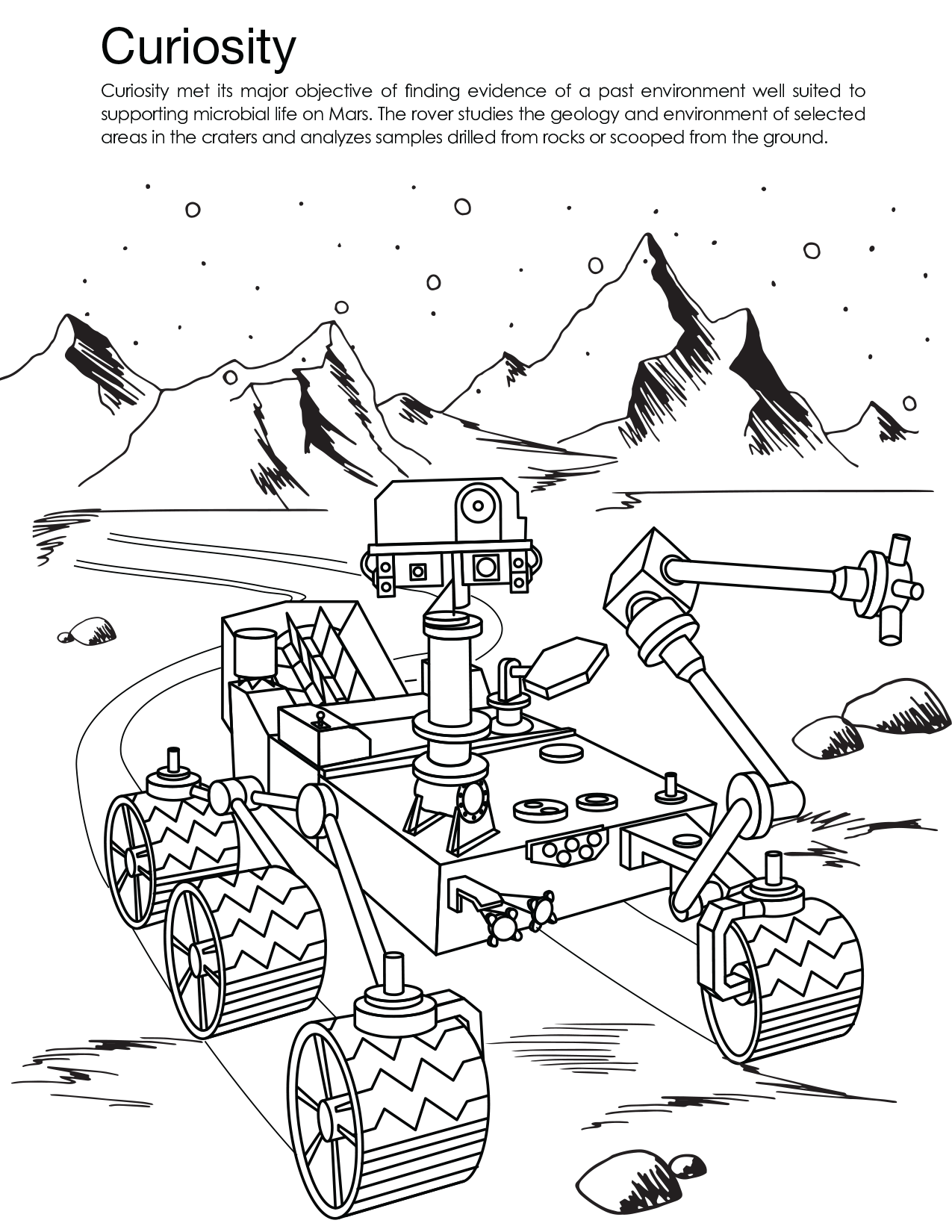 Coloring page for Curiosity.