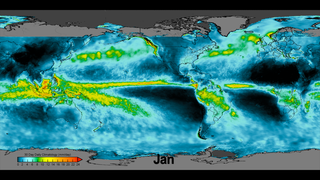 Example composite showing the daily climatology along with the appropriate month and colorbar.