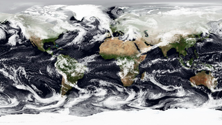 Precipitation (falling rain and snow) is our fresh water reservoir in the sky and is fundamental to life on Earth. A Global Tour of Precipitation from NASA shows how rain and snowfall moves around the world from the vantage of space using measurements from the Global Precipitation Measurement Core Observatory, or GPM. This is a joint mission between NASA and the Japanese Aerospace Exploration Agency (JAXA) and offers the most detailed and worldwide view of rain and snowfall ever created.
This narrated movie is created for Science On a Sphere, a platform designed by NOAA that displays movies on a spherical screen. Audiences can view the movie from any side of the sphere and can see any part of Earth. During this show viewers will be guided through a variety of precipitation patterns and display features such as the persistent band of the heaviest rainfall around the equator and tight swirls of tropical storms in the Northern Hemisphere. At subtropical latitudes in both hemispheres there are persistent dry areas and this is where most of the major deserts reside. Sea surface temperature and winds are also shown to highlight the interconnectedness of the Earth system. The movie concludes with near real-time global precipitation data from GPM, which is provided to Science On a Sphere roughly six hours after the observation.

To download this movie formatted for a spherical screen, visit NOAA's official Science On a Sphere website below:

‌• A Global Tour of Precipitation from NASA

‌• Near Real-Time Global Precipitation Data