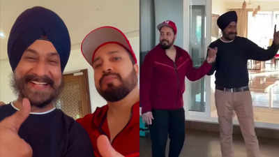 Taarak Mehta's Gurucharan Singh gets support from Mika Singh; the latter does bhangra with him