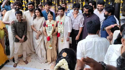 'Veera Dheeran Sooran' director Arun Kumar ties the knot: Chiyaan Vikram, Siddharth, Vijay Sethupathi, SJ Suryah, and others grace the event...