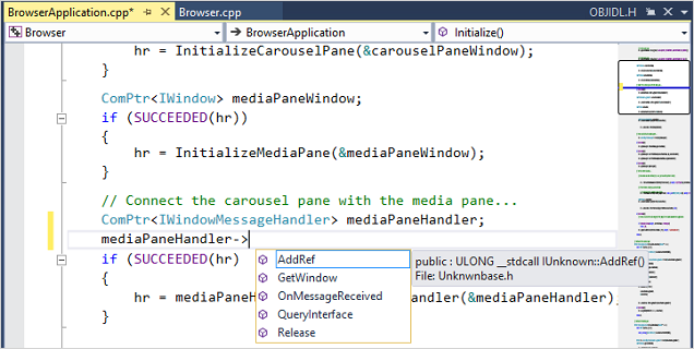 screenshot of C++ tools
