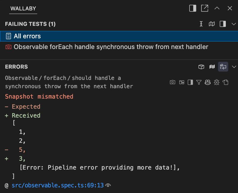 Interactive Tests Output