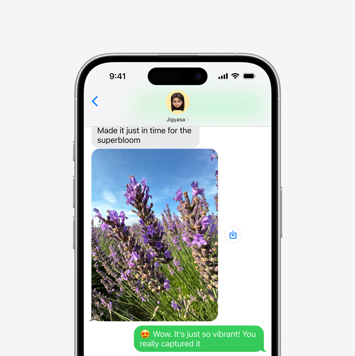 iPhone 16 screen displaying a text message