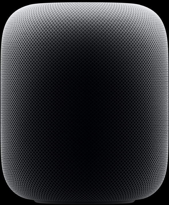 Acercamiento de la vista lateral del HomePod