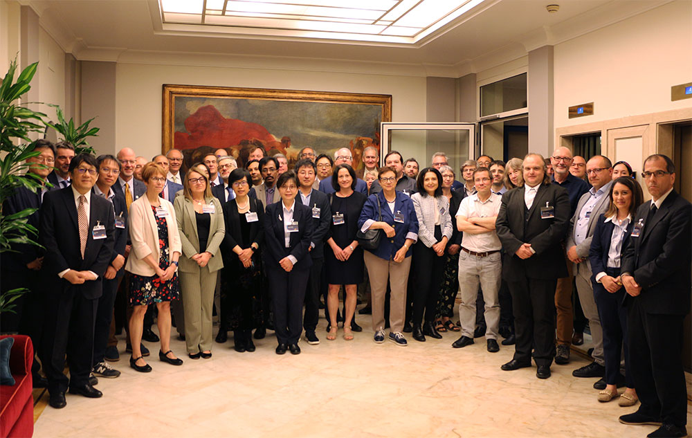 Meeting attendees pose for a group photo