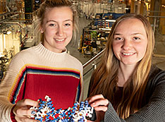 Shelter Island High School students Lauren Gurney and Emma Gallagher