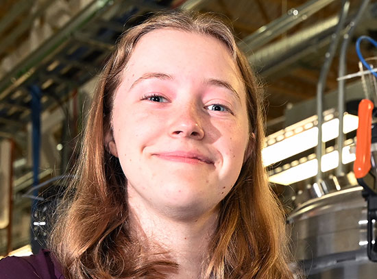 Jessica Curran at the TES beamline