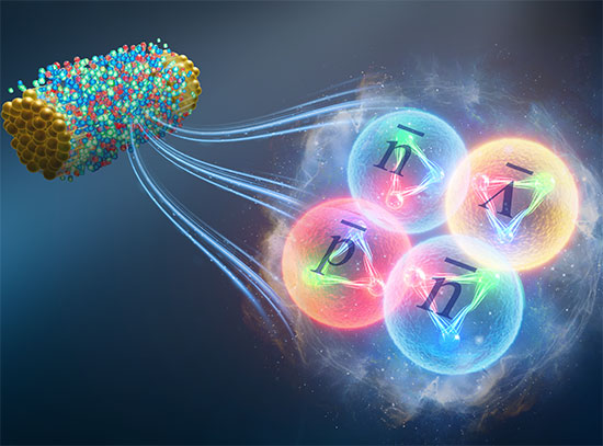 artistic representation of antihyperhydrogen-4