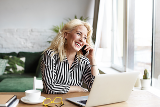 woman talking on phone