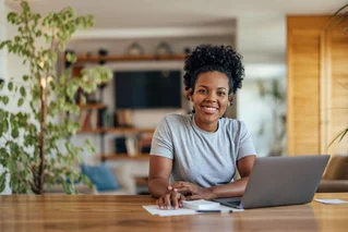 Woman applying for a job