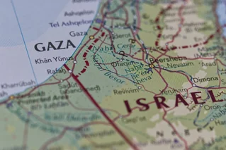 Map of Israel and Gaza 