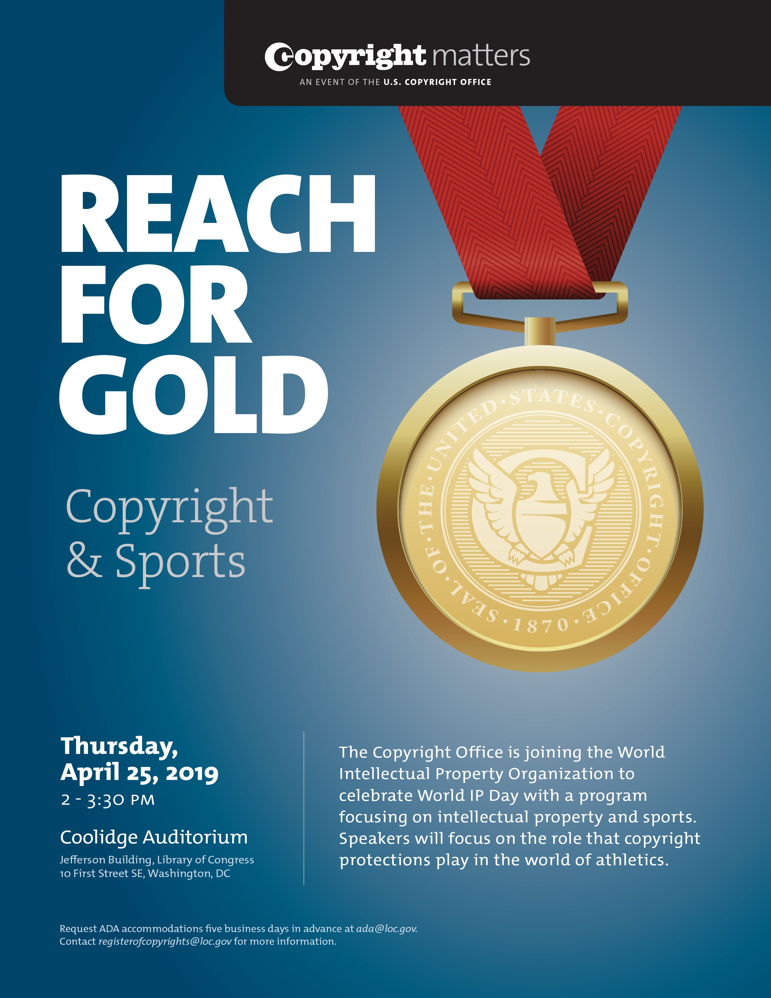 Reach for Gold: Copyright and Sport Flyer