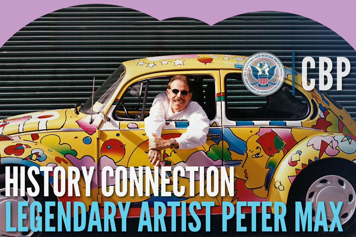 Peter Max in flower design car