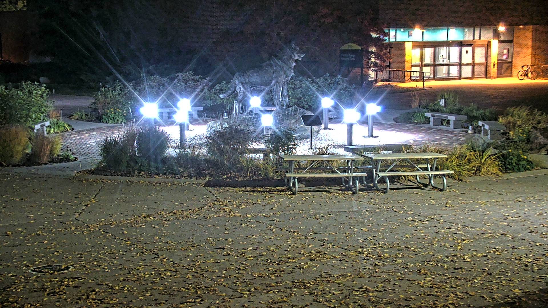 A view of the Husky Plaza.