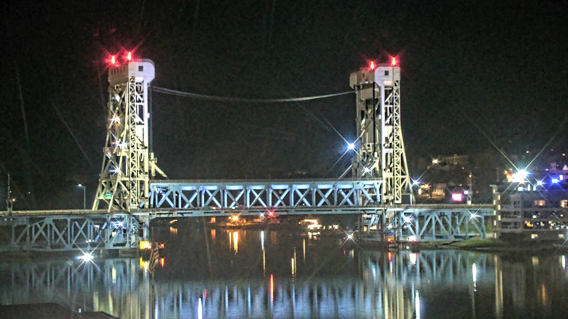 View of Portage Lake Lift Bridge from the Michigan Tech Fund offices in Hancock.