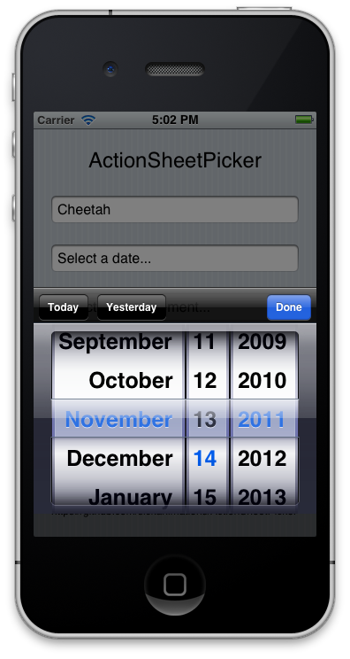 ActionSheetDatePicker ActionSheetDatePicker