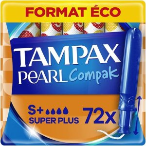 Tampax4件额外95折；平均€0.13/条！超大流量用！72条