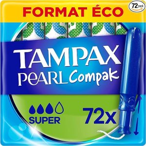 Tampax4件额外95折；平均€0.13/条！大流量 72条