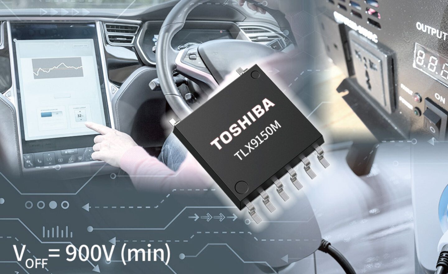 Toshiba 東芝推出耐壓高達 900V 的新型車載光繼電器，，專為電動車電池系統設計