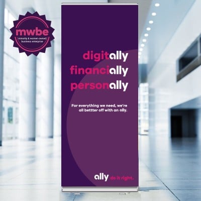 Digitally, Financially, Personally Retractable Banner